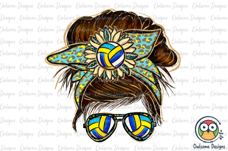 volleyball-messy-bun-sublimation