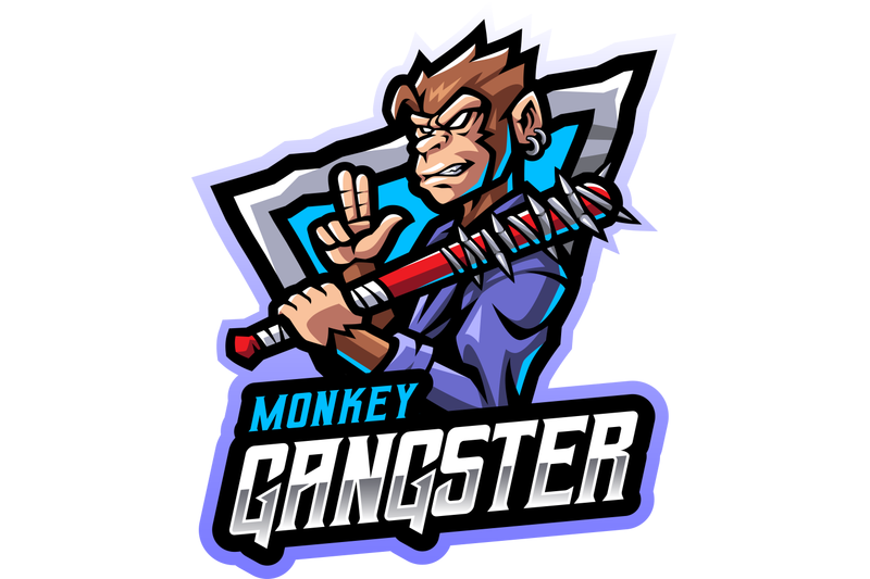 monkey-gangster-esport-mascot-logo-design