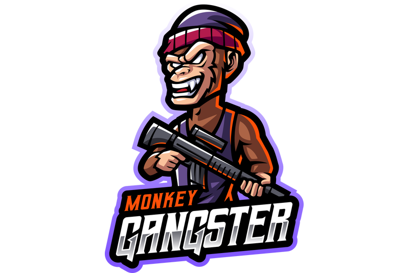 monkey-gangster-esport-mascot-logo-design