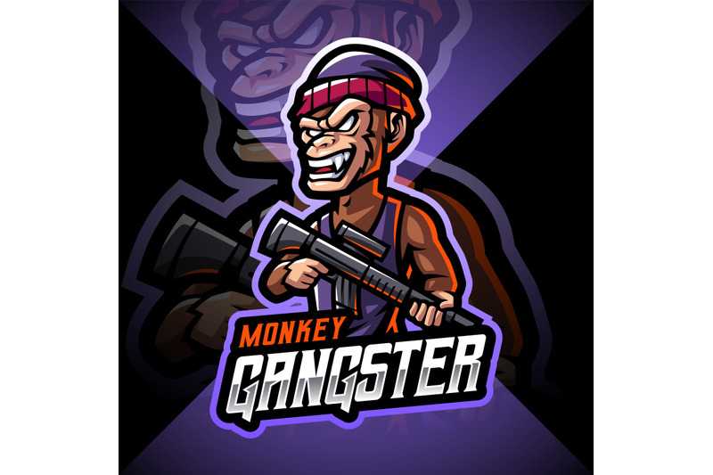 monkey-gangster-esport-mascot-logo-design