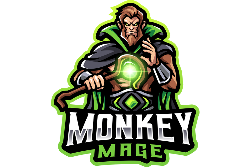 monkey-mage-esport-mascot-logo-design