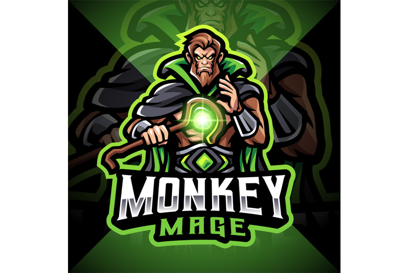 monkey-mage-esport-mascot-logo-design