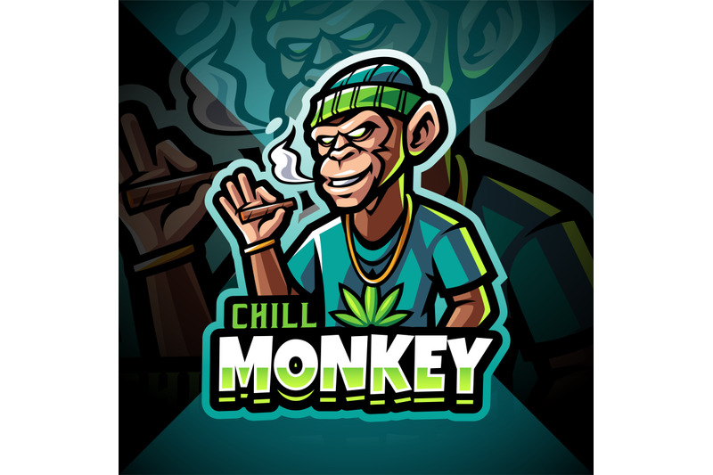 chill-monkey-esport-mascot-logo-design