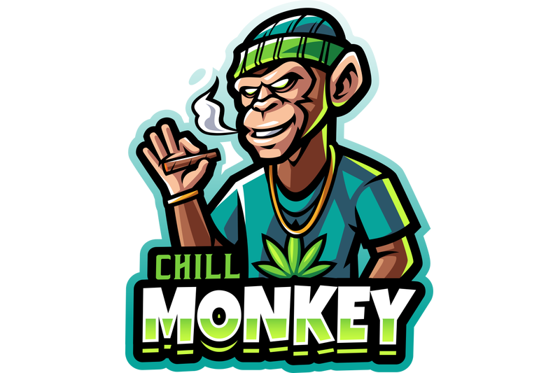 chill-monkey-esport-mascot-logo-design