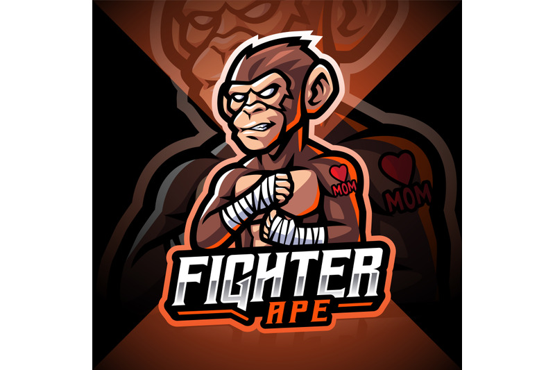 fighter-ape-esport-mascot-logo-design