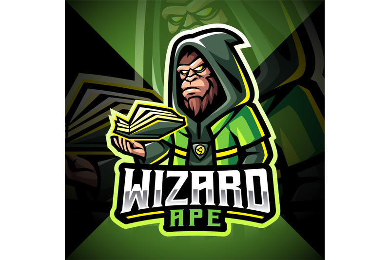 wizard-ape-esport-mascot-logo-design