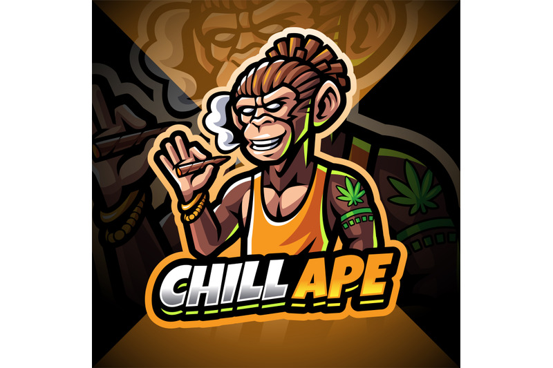 chill-monkey-esport-mascot-logo-design