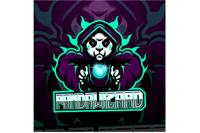 panda-wizard-esport-mascot-logo