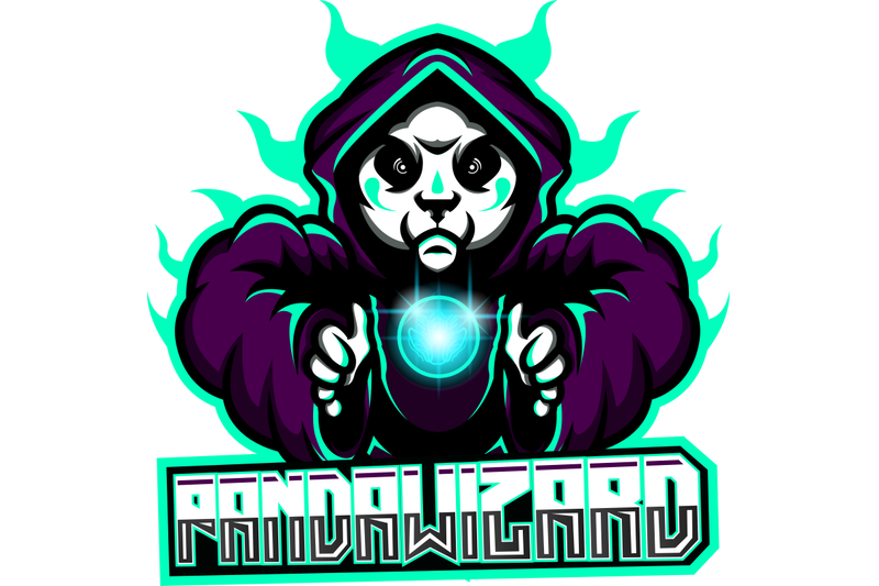 panda-wizard-esport-mascot-logo