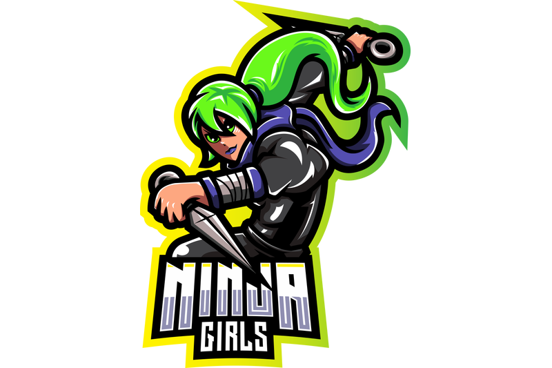 ninja-girls-esport-mascot-logo-design