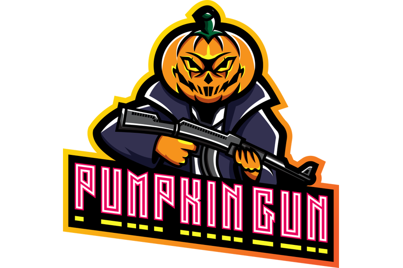 pumpkin-gunners-mascot-logo-design