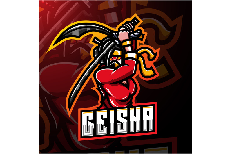 geisha-esport-mascot-logo-design