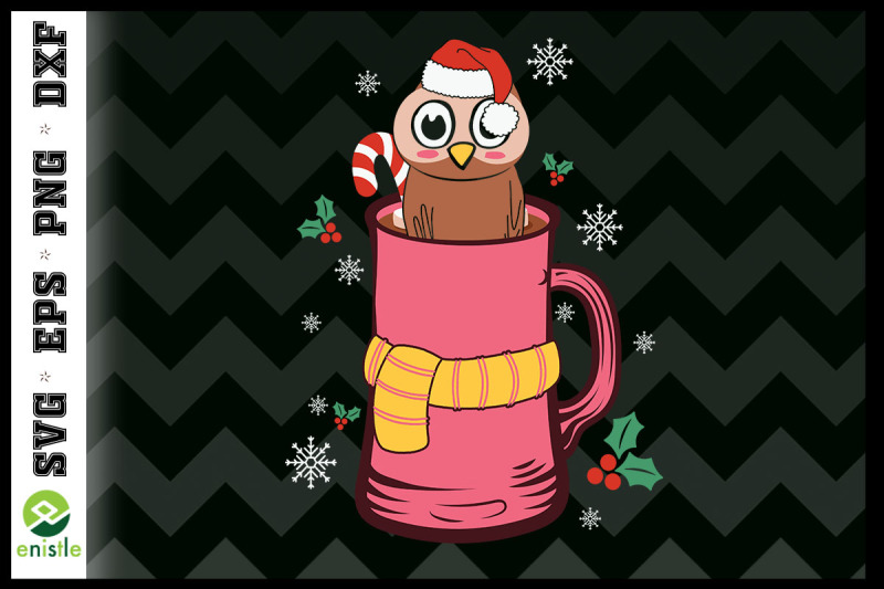 christmas-cute-owl-in-the-coffee-cup