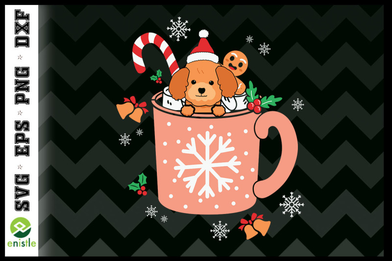 christmas-poodle-puppy-in-the-coffee-cup