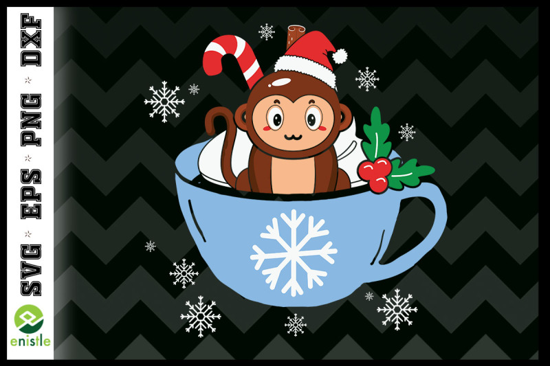 christmas-monkey-in-the-coffee-cup