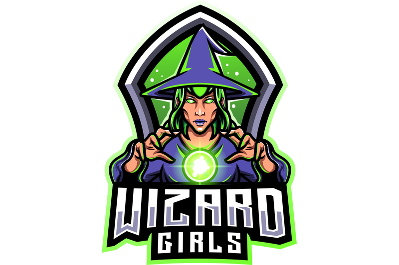 wizard-girls-esport-mascot-logo-design