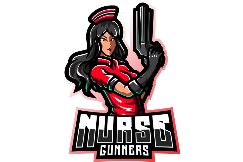 nurse-gunners-esport-mascot-logo