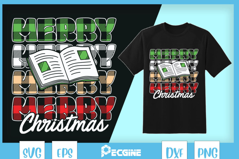 merry-christmas-buffalo-plaid-books