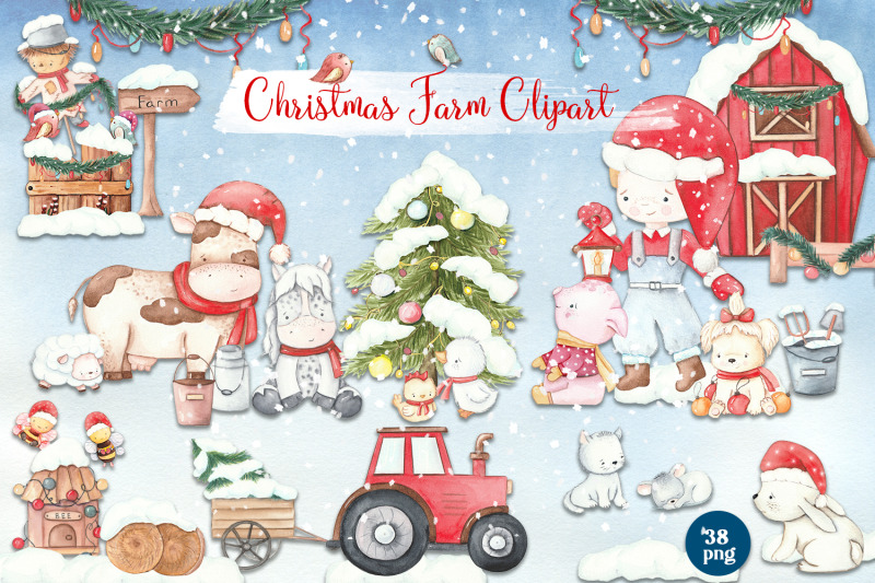 christmas-farm-clipart-animal-christmas