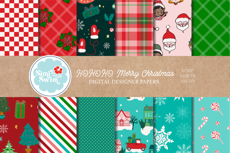 hohoho-merry-christmas-holiday-digital-papers-winter-holiday-art-ret