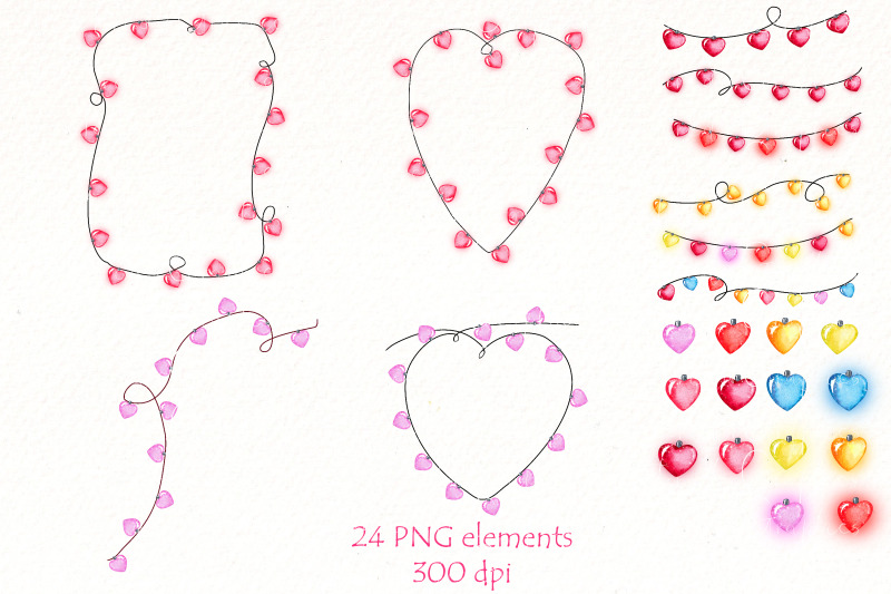 christmas-string-lights-clipart-watercolor-heart-light-png