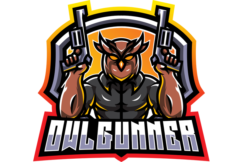 owl-gunners-esport-mascot-logo-design