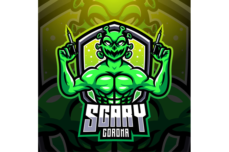 scary-corona-esport-mascot-logo-design