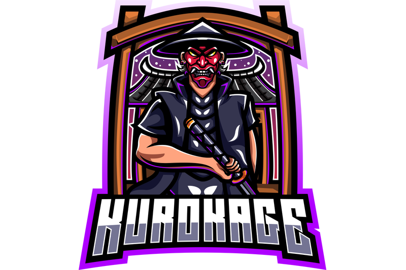 kurokage-esport-mascot-logo-design