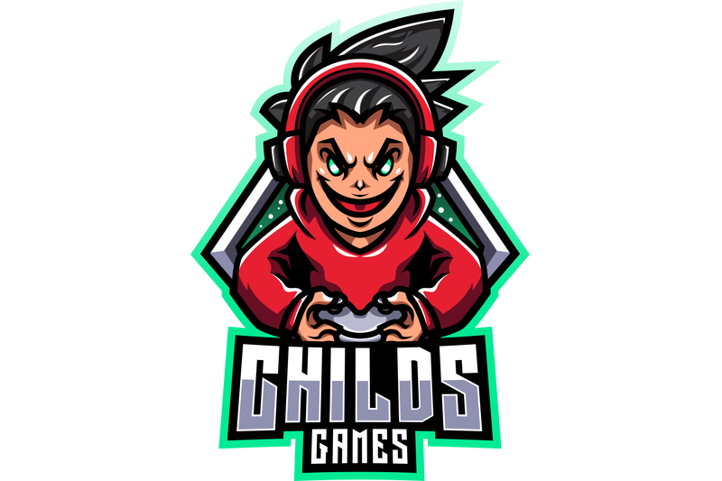 childs-gamer-esport-mascot-logo-design