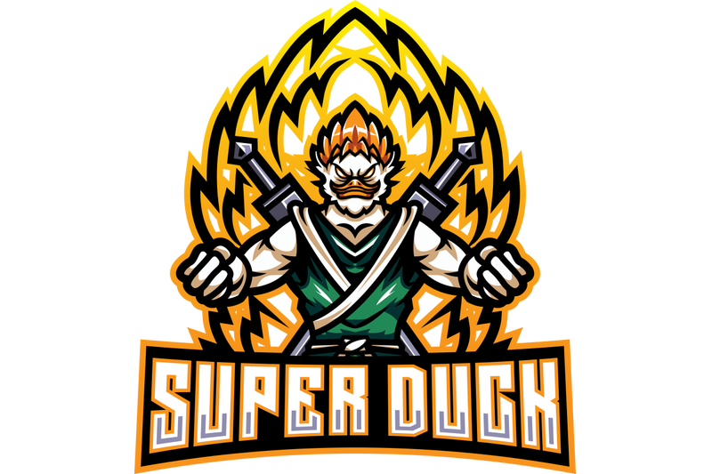 super-duck-esport-mascot-logo-design