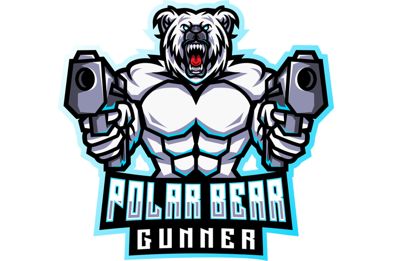 polar-bear-gunner-esport-mascot-logo