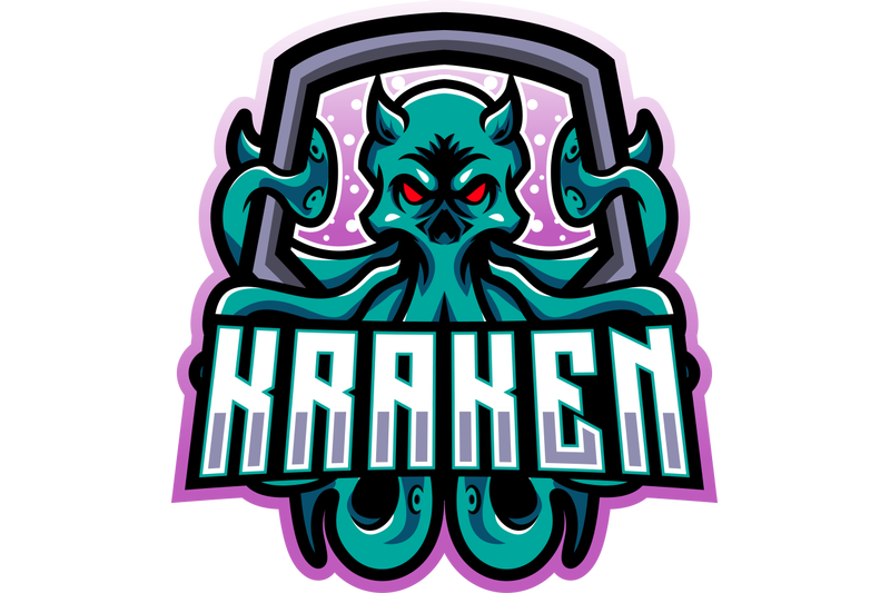 kraken-octopus-esport-mascot-logo-design