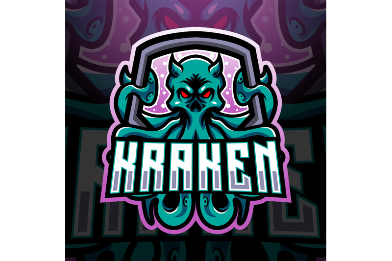 kraken-octopus-esport-mascot-logo-design