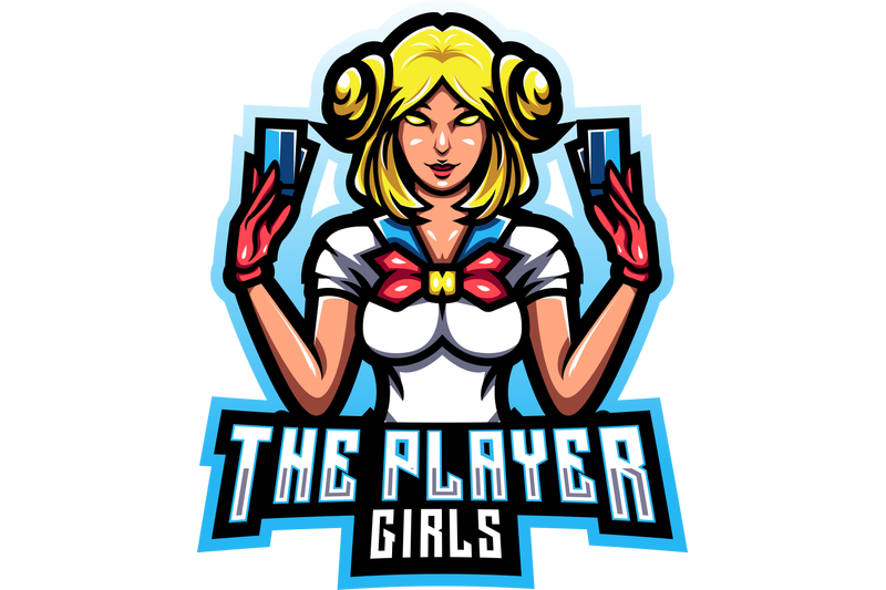 the-player-girls-esport-mascot-logo