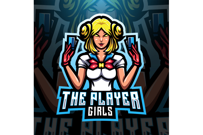 the-player-girls-esport-mascot-logo