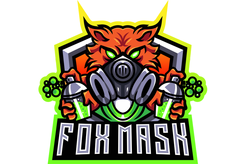 fox-mask-esport-mascot-logo-design