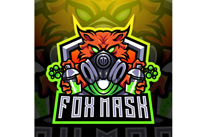 fox-mask-esport-mascot-logo-design