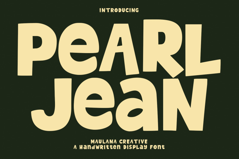 pearl-jean-handwritten-display-font