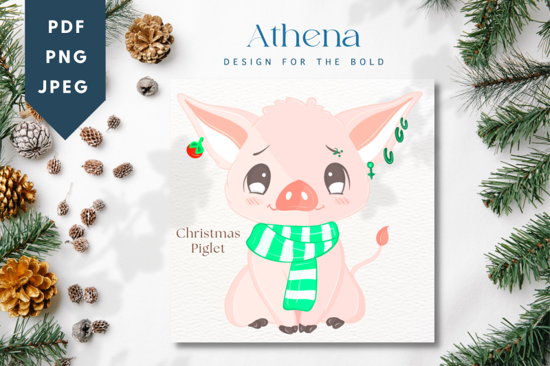 christmas-piglet-cute-baby-animal-graphic