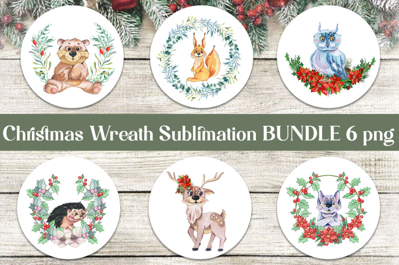 christmas-forest-animals-watercolor-style-clip-art