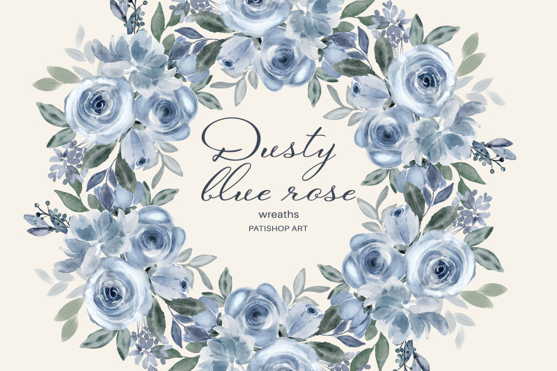 watercolor-dusty-blue-floral-clipart-set