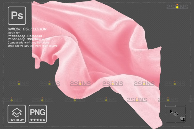 pink-flying-fabric-photoshop-overlay-png