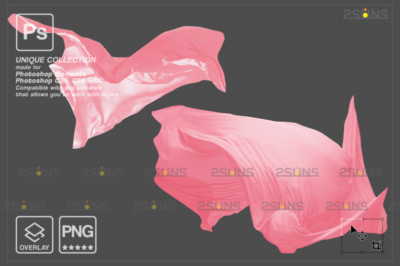 pink-flying-fabric-photoshop-overlay-png