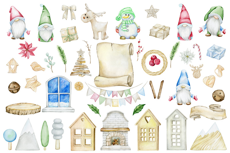 about-hygge-christmas-watercolor-illustrations-graphic