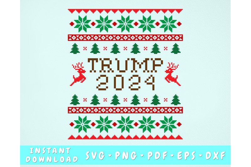 trump-2024-ugly-christmas-sweater-svg