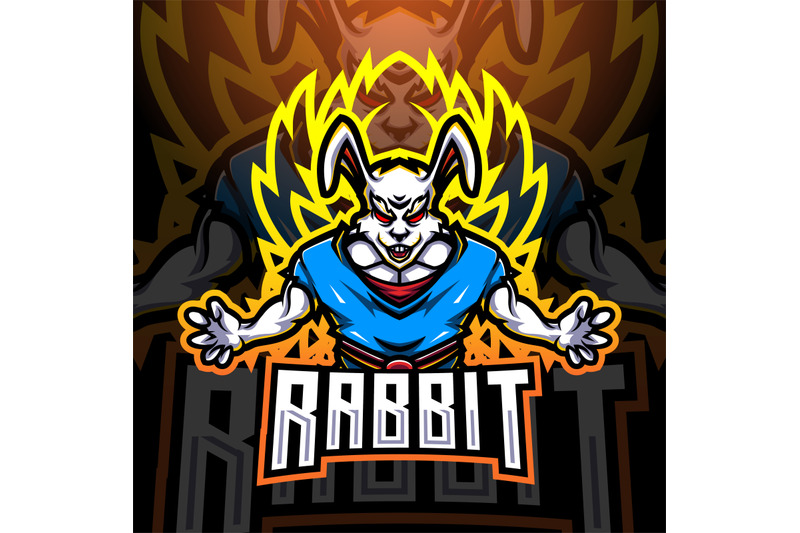 rabbit-super-esport-mascot-logo-design