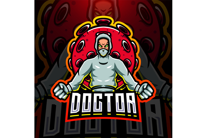 the-doctor-with-corona-virus-esport-mascot-logo