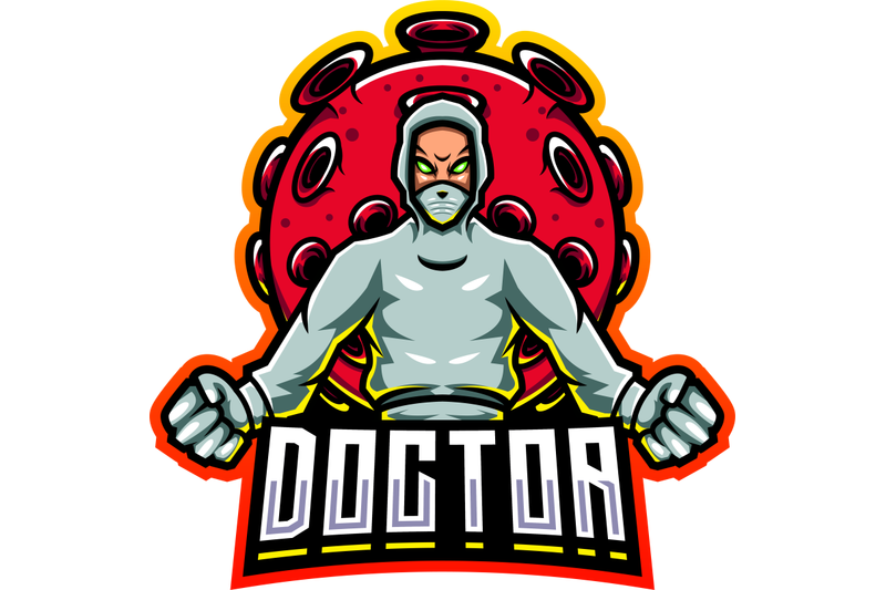 the-doctor-with-corona-virus-esport-mascot-logo