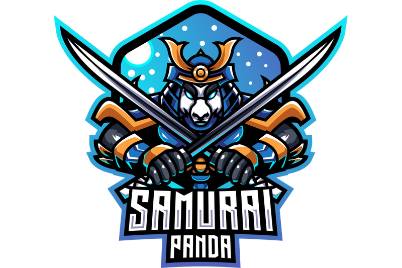 samurai-panda-esport-mascot-logo