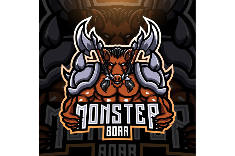 monster-boar-esport-mascot-logo-design